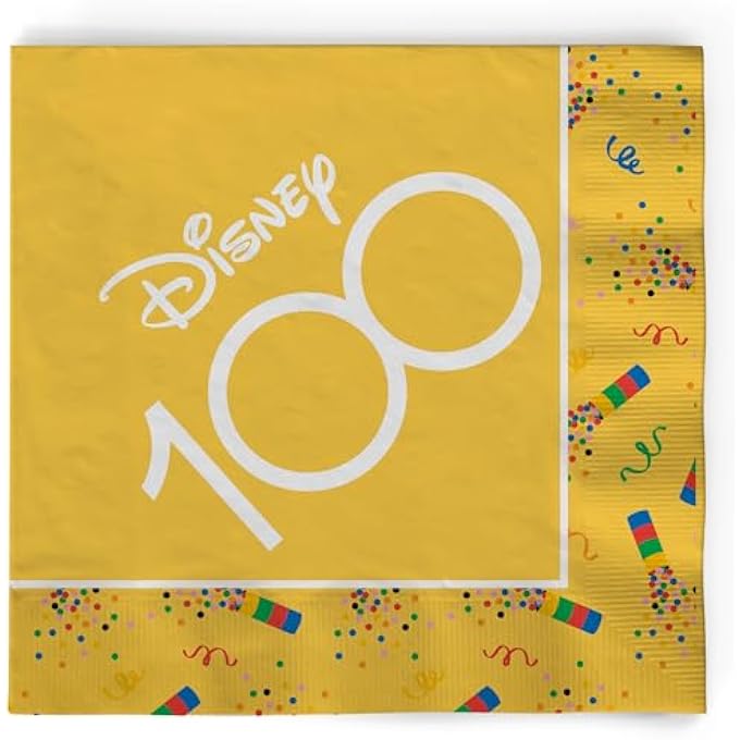 DISNEY 100 CUTE CELEBRATION MICKEY & MINNIE LUNCH NAPKIN, 16PCS - Image 1
